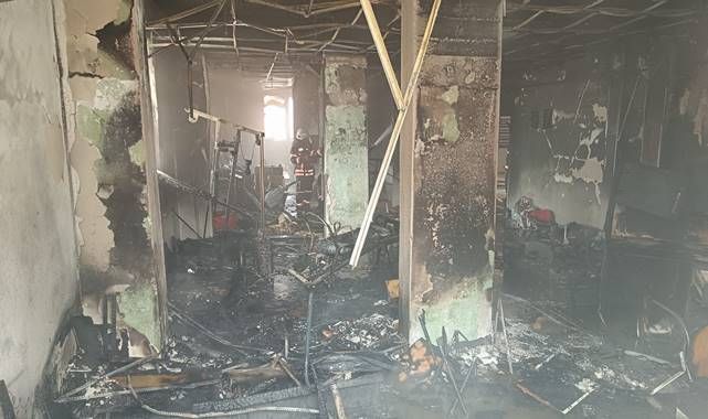 Spor salonunda çıkan yangın korkuttu!