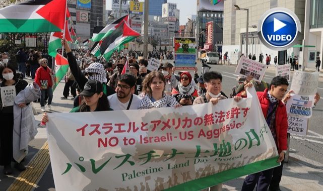 Tokyo’da Gazze’ye destek yürüyüşü   