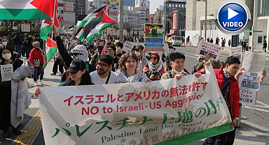 Tokyo’da Gazze’ye destek yürüyüşü   