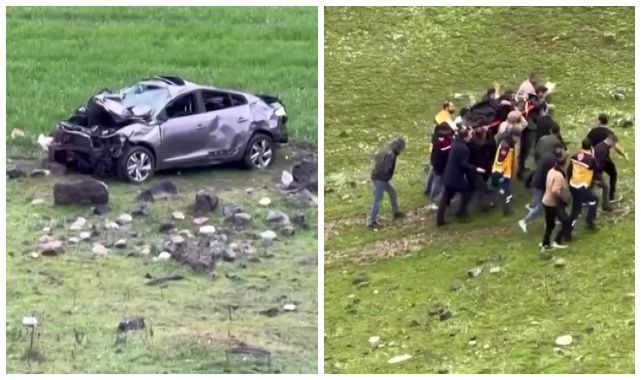 Uçurumdan aşağı yuvarlandı! Araç hurda yığınına döndü