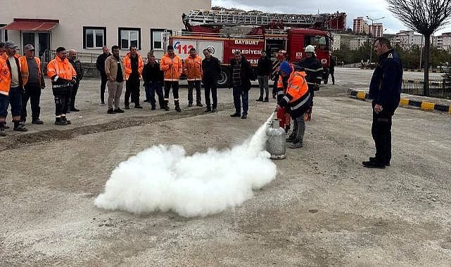 Yangına hazır eğitim: personel uygulamalı müdahaleyi öğrendi