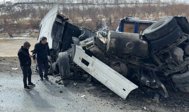 Yoldan çıkan tır şarampole devrildi! 