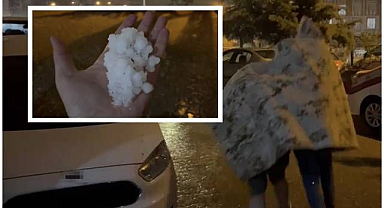 Adıyaman'a fındık büyüklüğünde dolu yağdı