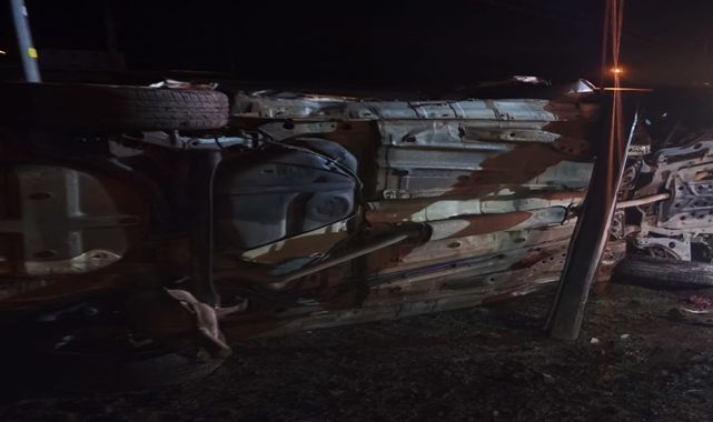 Araç şarampole yuvarlandı 1 kişi hayatını kaybetti