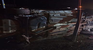 Araç şarampole yuvarlandı 1 kişi hayatını kaybetti