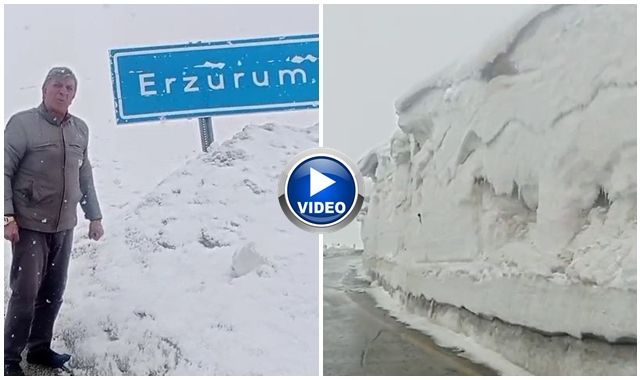 Bahar geldi kar ve tipi bitmedi! Palandöken'de göz gözü görmedi