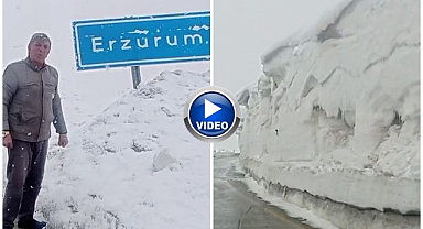 Bahar geldi kar ve tipi bitmedi! Palandöken'de göz gözü görmedi