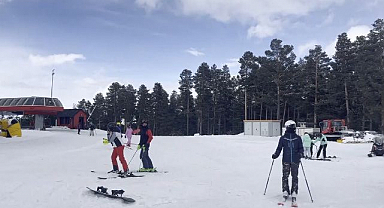 Bahar ortasında kayak keyfi