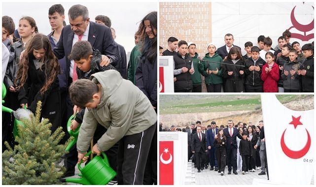 Bakan Tekin'den Şehit Öğretmenler Anıtı'na ziyaret