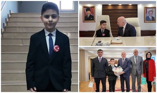 Başkan Sekmen makamını minik öğrenciye devretti