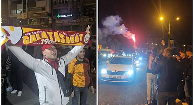 Derbinin ardından Galatasaraylı taraftarlar sokaklara döküldü 