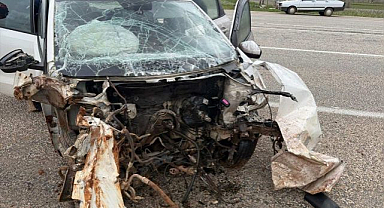 Direksiyon hakimiyetini kaybetti! Feci kaza ucuz atlatıldı