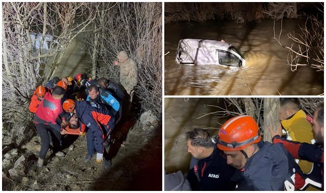 Erzurum'da feci kaza! Kontrolden çıkıp nehre uçtu