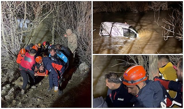 Erzurum'da feci kaza! Kontrolden çıkıp nehre uçtu
