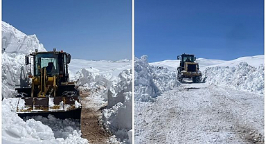 Erzurum'da kar mesaisi