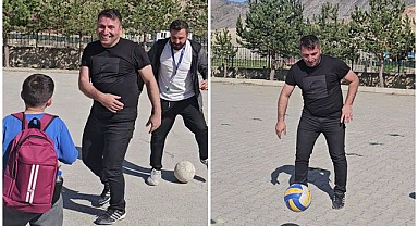 Erzurum'da okul müdüründen öğrencileri sevindiren anlar