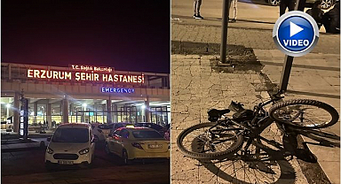 Erzurum'da otomobil bisikletli çocuğa çarptı!