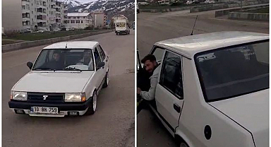 Erzurum’da ters yönde ilerledi Pişkin tavırları tepki çektiac