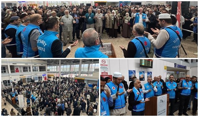 Erzurum'da yılın son hacı kafilesi kutsal topraklara uğurlandı