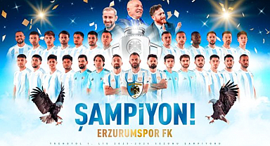 Erzurumspor’dan şampiyonluk sonrası anlamlı mesaj; “Teşekkürler Türkiye”
