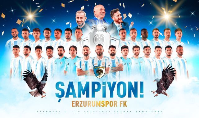 Erzurumspor FK şampiyonluğunu kutluyor! Büyük günün programı netleşti