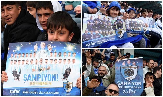 Erzurumspor taraftarına şampiyonluk desteği