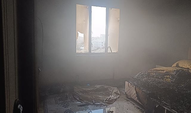 Evde çıkan yangın korkuttu