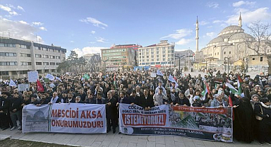 Gazze'ye destek yürüyüşü yapıldı