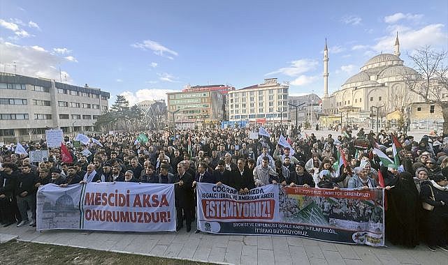 Gazze'ye destek yürüyüşü yapıldı