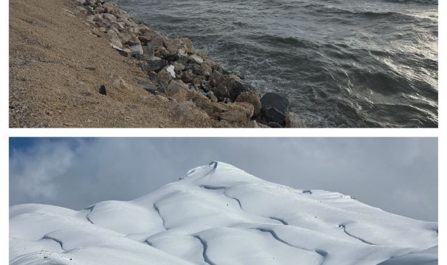 Göl havzasında kar yağışı umut verdi