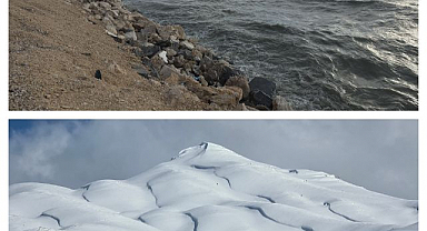 Göl havzasında kar yağışı umut verdi