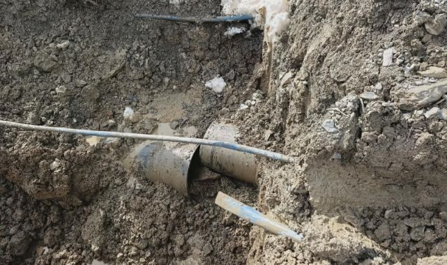 Heyelan içme suyu şebekesini vurdu  