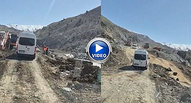 Heyelan yolu kapadı! Ulaşım tek şeritten sağlandı