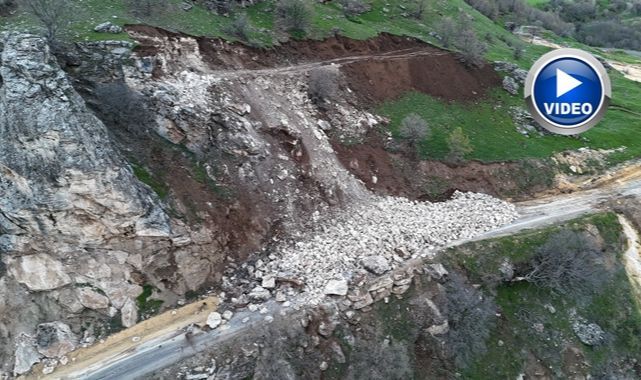 Heyelan yolu kapattı! Ekipler seferber oldu