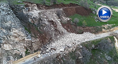 Heyelan yolu kapattı! Ekipler seferber oldu