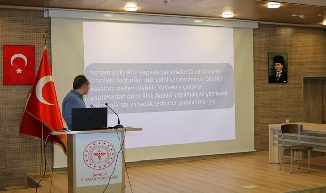 İşçilere iş sağlığı ve güvenliği eğitimi verildi