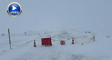 Kara yolu kar ve tipi nedeniyle ulaşıma kapatıldı   