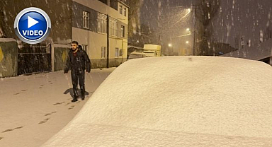 Kış geri döndü! Kar kalınlığı 15 santimetreyi aştı