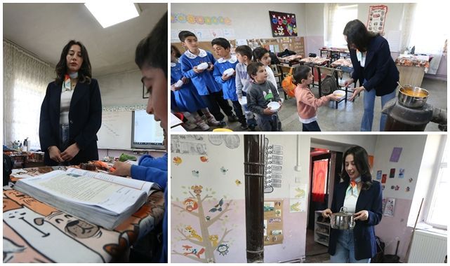 Köy öğretmeni 4 yıldır öğrencileri için sofra kuruyor