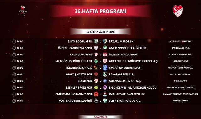 Maçlar aynı saatte