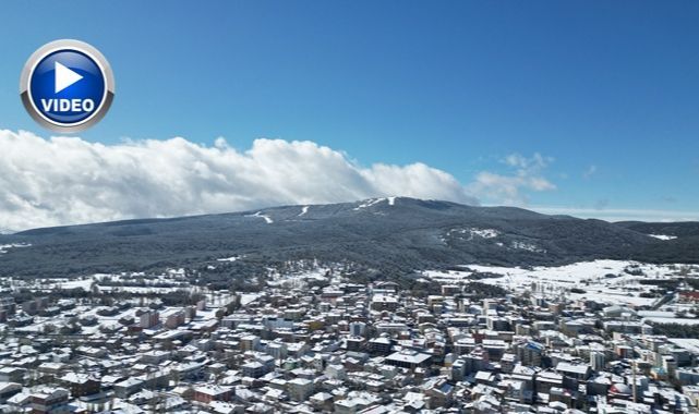 Masalsı kış manzarası havadan görüntülendi   