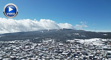 Masalsı kış manzarası havadan görüntülendi   