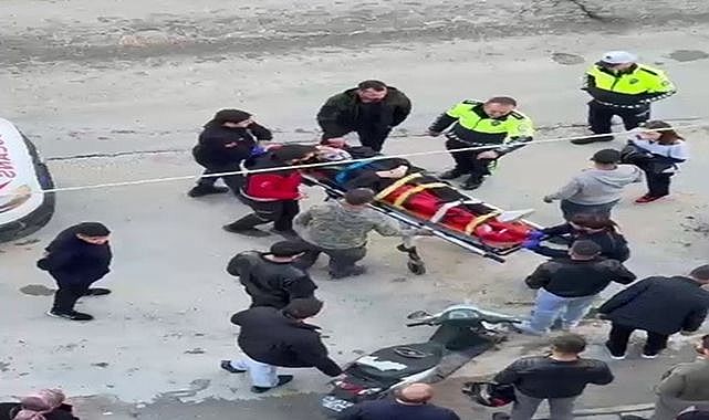 Motosiklet  kontrolden  çıktı park  halindeki  araca çarptı