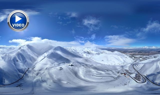 Palandöken beyaz örtüsü ile hayran bıraktı 