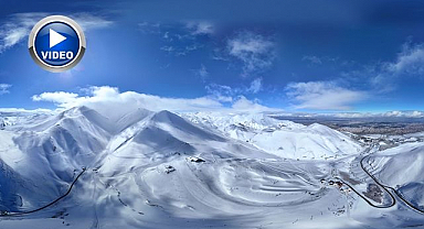 Palandöken beyaz örtüsü ile hayran bıraktı 
