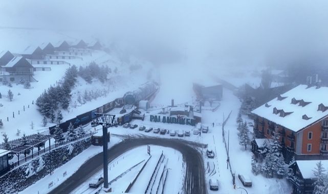 Palandöken'de kar kalınlığı 2 metreyi aştı