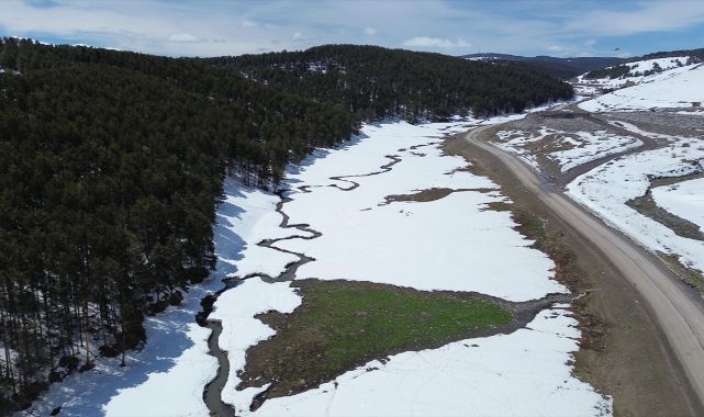 Sarıkamış'ın doğası havadan görüntülendi
