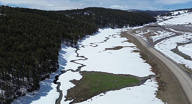 Sarıkamış'ın doğası havadan görüntülendi