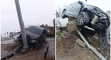 Yağışlı hava kazayı beraberinde getirdi