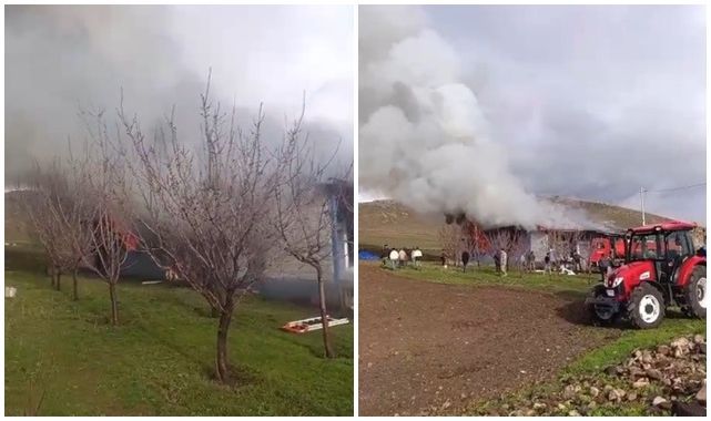 Yangında ev kullanılamaz hale geldi